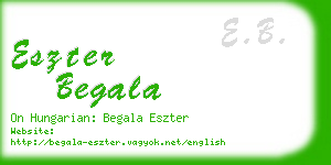 eszter begala business card